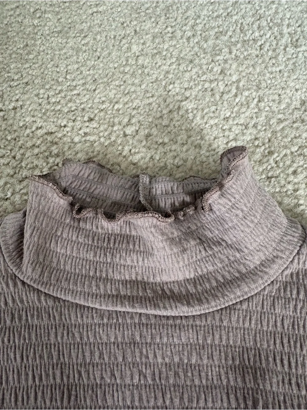 Ribbed Mock Neck Long-Sleeve Bodysuit - Mauve